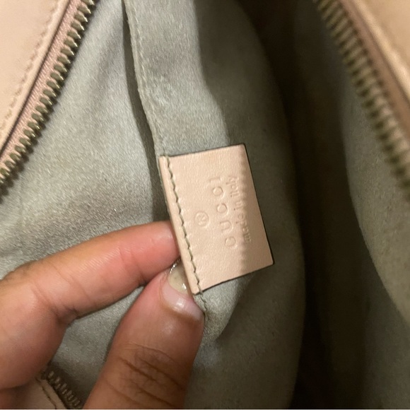 100% Authentic GUCCI GG Marmont Pink Leather Shoulder Bag with gold accent - Picture 2 of 6